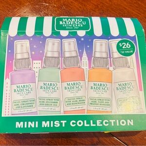 Mario Badescu Mini Mist Set with Lavender, Cucumber, Rose, Orange, Green Tea